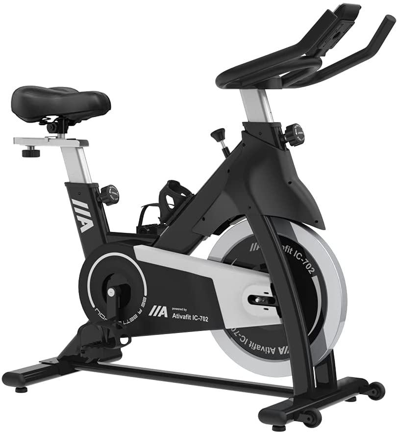 Ativafit Exercise Bike Stationary Indoor Cycling Bike 35 lbs Flywheel Belt Drive Workout Bicycle Training LCD Monitor - JOY2ESpree