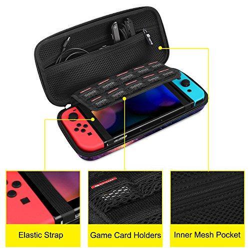 Fintie Carry Case for Nintendo Switch - [Shockproof] Hard Shell Protective Cover Travel Bag w/10 Game Card Slots - JOY2ESpree