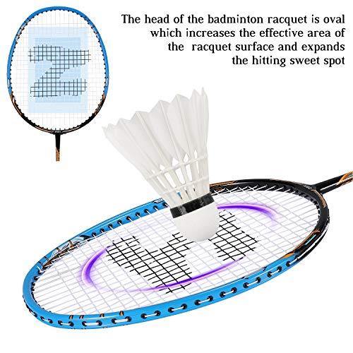 Fostoy Badminton Rackets, Badminton Sets for Backyards, Lightweight Carbon Fiber Badminton Racquets with 3 shuttlecocks and Carry Bag - JOY2ESpree