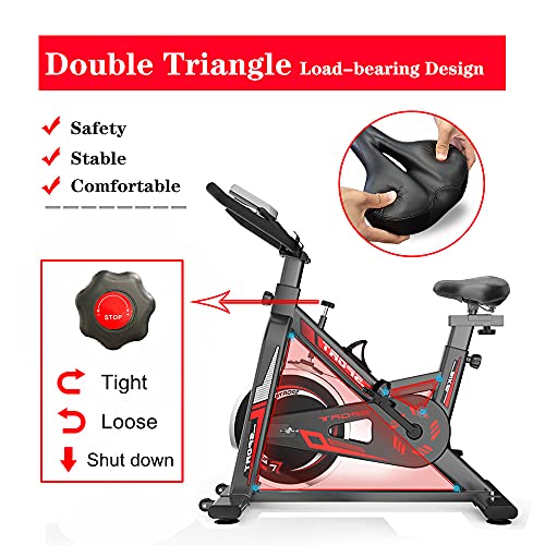 Indoor Exercise Bike, Stationary Cycling Bicycle with Heavy Flywheel - JOY2ESpree