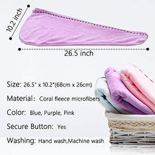 
                        
                          Load image into Gallery viewer, Vinker 3 Pack Hair Towel Wrap, Microfiber Quick Drying Hair Towels, Bath Dryer Caps, Bath Hair Drying Towel, Quick Dryer Hat for Women Girls
                        
                      