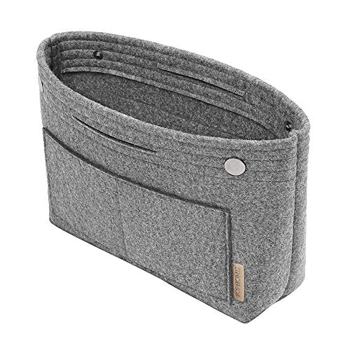 TOPHOME Insert Handbag Organizer Bag in Bag Cosmetic Storage Makeup Bag Organizers Felt Container Organizer Storage Organizing Home Girl Handbag Grey
