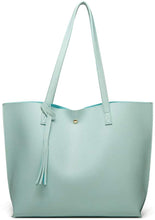 
                        
                          將圖片載入圖庫檢視器 Women's Soft Faux Leather Tote Shoulder Bag from Dreubea, Big Capacity Tassel Handbag
                        
                      