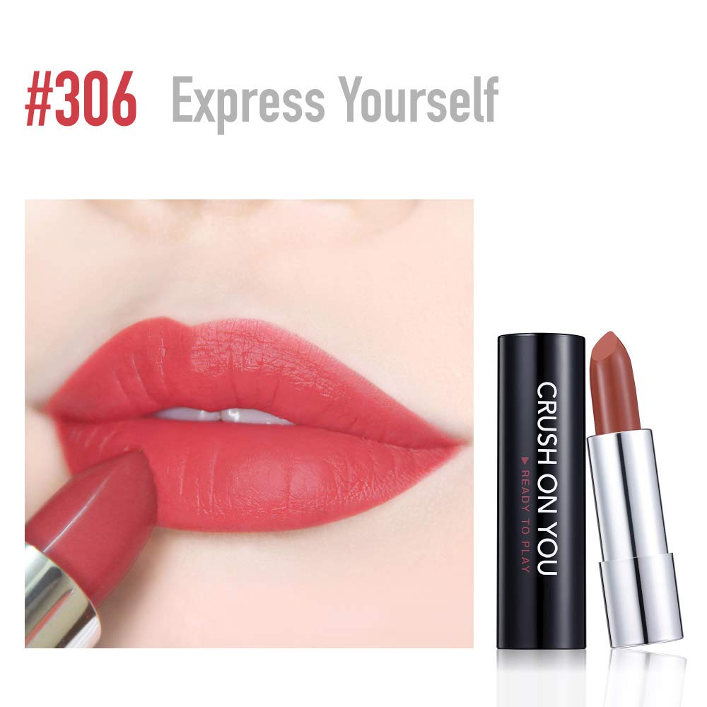 Semi Matte Vegan Lipstick with Creamy Satin Finish, Burnt Sienna