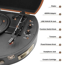 
                        
                          画像をギャラリービューアに読み込む, Bluetooth Record Player 3 Speed Craftmanship Turntable with Built-in Premium Speakers Support USB Playback/Recording (Black)… - JOY2ESpree
                        
                      