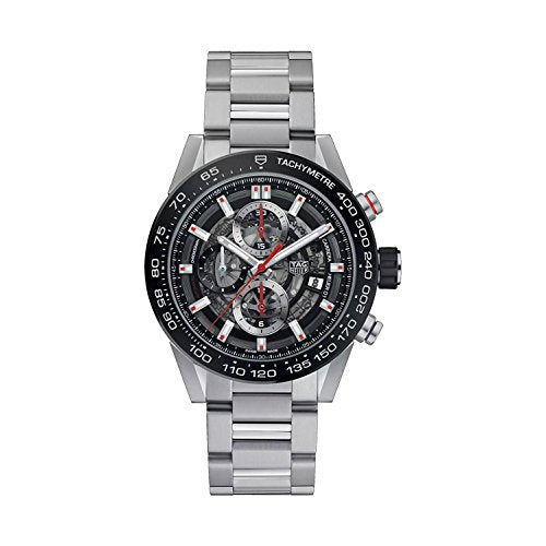 Tag Heuer Carrera Skeleton Dial Automatic Mens Chronograph Watch CAR201V.BA0714