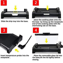 
                        
                          Cargar imagen en el visor de la galería, Luby Griddle with Removable Glass Lid &amp; Drip Tray,Non-Stick Cooking Surface &amp; Adjustable Temperature Knob,Indoor Outdoor Used, Dishwasher Safe, Black - JOY2ESpree
                        
                      