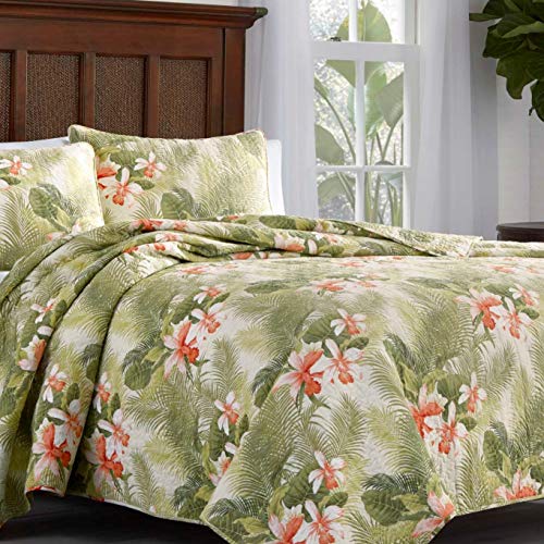 Tommy Bahama Topical Orchid Quilt Set, King