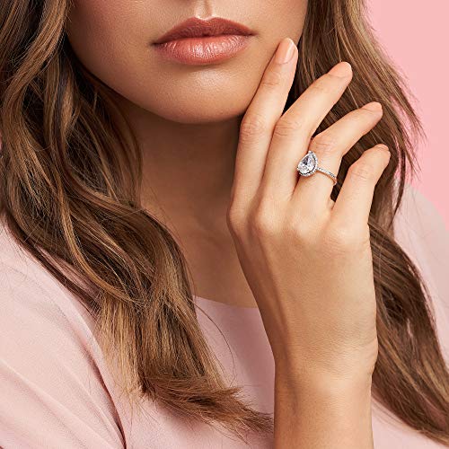 Pandora Jewelry Sparkling Teardrop Halo Cubic Zirconia Ring in Sterling Silver - JOY2ESpree