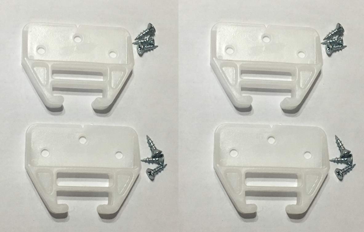 Drawer Guides Center Mount | Plastic Drawer Guide | 4 Pack Drawer Track Guides with Screws Included