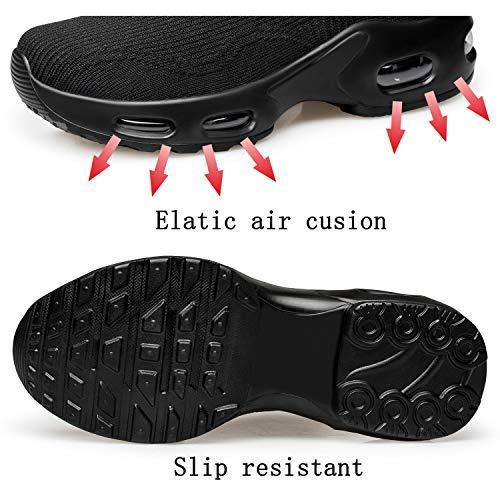 PDBQ Women's Walking Shoes Sock Sneakers Mesh Slip On Air Cushion Nurse Shoes Platform Loafers Breathable Lightweight Comfortable Socks Shoes