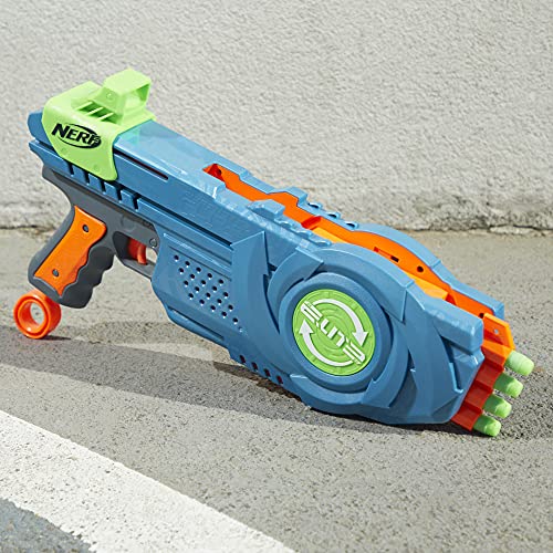 NERF Elite 2.0 Flipshots Flip-8 Blaster with 8 Dart Barrels That Flip to Double Your Firepower, 8-Dart Capacity, 8 Official Elite Darts