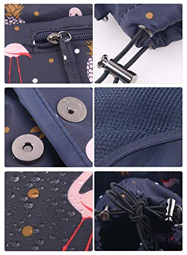 Purse Organizer Insert, Handbag Organizer Bag in Bag Fit LV Speedy, Neverfull, Longchamp, Tote (Flamingo-Navy)