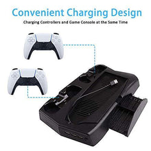 
                        
                          Load image into Gallery viewer, PS5 Console Cooling Fan, Arespark Playstation5 Vertical Edition Console Cooling Stand with Dualsense Controller Charge Station &amp; Game Slots - JOY2ESpree
                        
                      