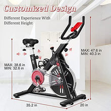 
                        
                          画像をギャラリービューアに読み込む, VIGBODY Exercise Stationary Bike Workout Bike Cardio Cycling Indoor Home Gym Office,Upright Belt Drive With LCD Monitor&amp;Comfortable Seat Cushion - JOY2ESpree
                        
                      