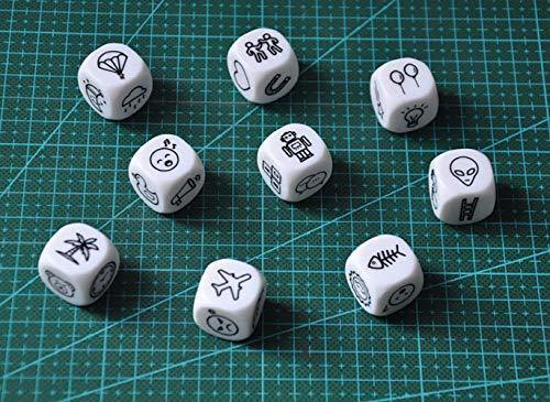HCDIM HC DIY Happy Story Dice 9 Cubes Toys 54 Images Unlimited Stories Combinations Iconic Storytelling Game Imaginative Play for Kids - JOY2ESpree