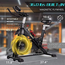 
                        
                          Cargar imagen en el visor de la galería, Grepatio Belt Drive Indoor Cycling Bike with Heavy Magnetic Resistance Flywheel - JOY2ESpree
                        
                      