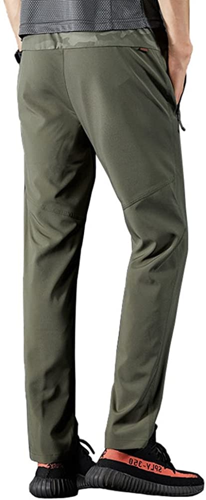 Rdruko Men's Jogger Casual Pants Lightweight Breathable Quick Dry Hiking Running Outdoor Sports Pants