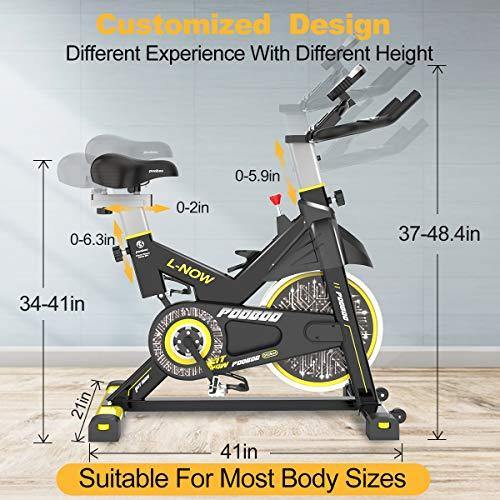 pooboo Indoor Cycling Bike, Belt Drive Indoor Exercise Bike,Stationary Bike LCD Display for Home Cardio Workout Bike Training - JOY2ESpree