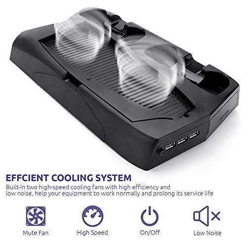 Stand with Cooling Fan and Dual Controller Charger for PS5 - JOY2ESpree
