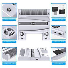 
                        
                          Load image into Gallery viewer, Vertical Stand with Cooling Fan for PS5 Console and Playstation 5 Digital Edition - JOY2ESpree
                        
                      