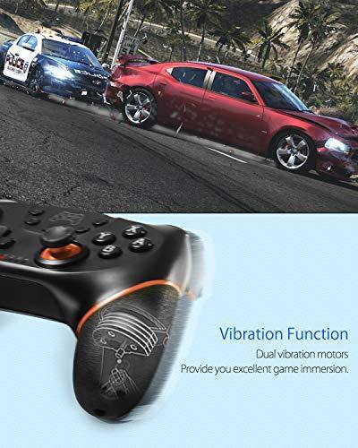 Switch Controller, Wireless Pro Controller for Switch Remote Gamepad with Joystick, Adjustable Turbo Vibration, Ergonomic Non-Slip - JOY2ESpree