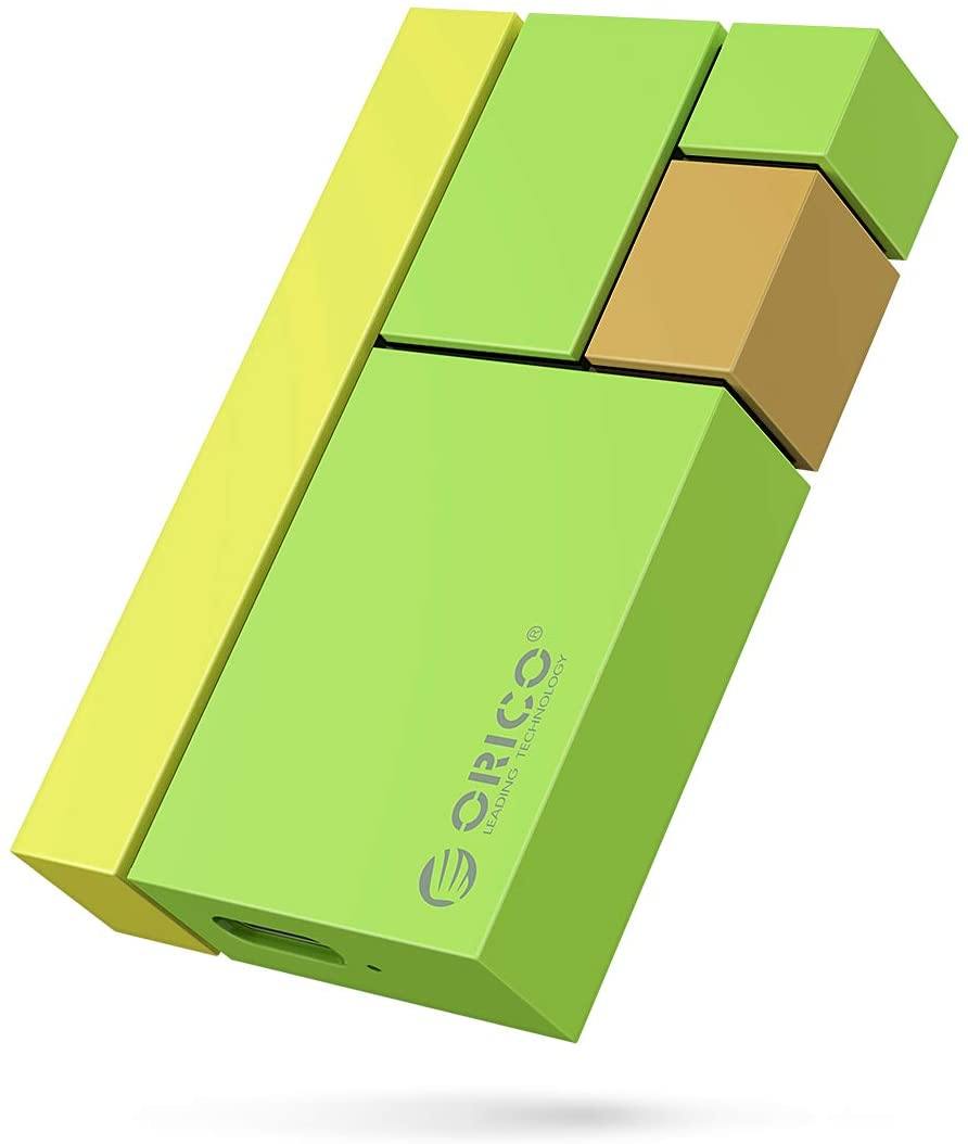 ORICO 250GB Ultra-Mini Portable SSD - Read/Write Up to 540MB/s - USB3.1 GEN2 External Solid State Drive for PC Laptop Mac and More-White-CN300 Chroma - JOY2ESpree