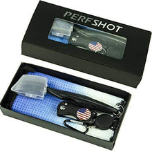 
                        
                          Muat gambar ke penampil Galeri, Perfshot Microfiber Waffle-Weave Golf Towel with Golf Club Brush Groove Cleaner and Foldable Divot Repair Tool with Magnetic Ball Marker Set 16" 24" - JOY2ESpree
                        
                      