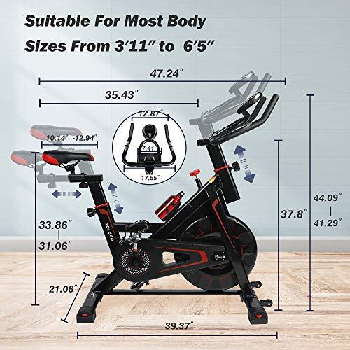 TOLEAD Spin Bike Exercise Bike for Home Workout, Indoor Cycling Bike for Cardio Exercise, Stationary Bike Belt Drive with Heavy Duty Flywheel - JOY2ESpree