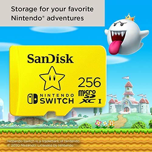 SanDisk 256GB microSDXC Card, Licensed for Nintendo Switch - SDSQXAO-256G-GNCZN - JOY2ESpree