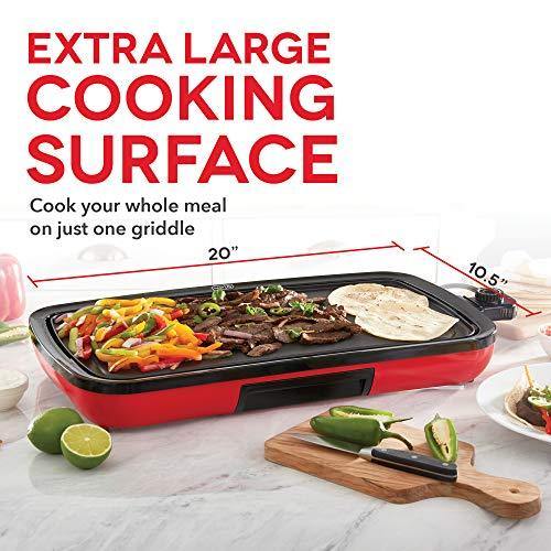 DASH DEG200GBRD01 Everyday Nonstick Electric Griddle for Pancakes, Burgers, Quesadillas, Eggs & other on the go Breakfast - JOY2ESpree