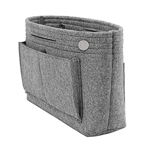 TOPHOME Insert Handbag Organizer Bag in Bag Cosmetic Storage Makeup Bag Organizers Felt Container Organizer Storage Organizing Home Girl Handbag Grey