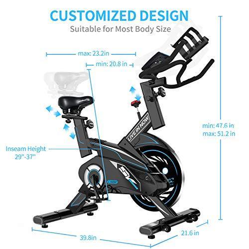 pooboo Exercise Bike, Indoor Cycling Bike Stationary Belt Drive - JOY2ESpree