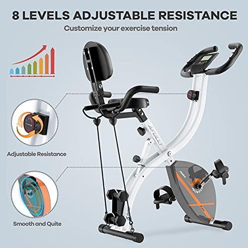 Afully Folding Exercise Bike Stationary Foldable Home Upright Recumbent Fitness Bike - JOY2ESpree