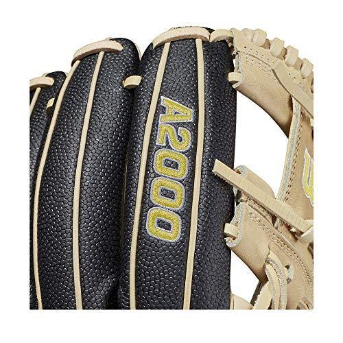 Wilson 2021 A2000 SuperSkin 1787 (Infield) - Right Hand Throw,11.75",Black, Yellow, WBW1000971175, Large - JOY2ESpree