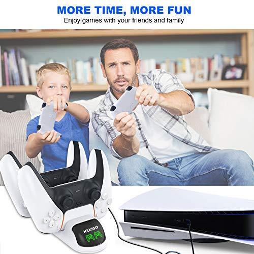 NexiGo Dobe PS5 Controller Charger, Upgraded Playstation 5 Charging Station Dock with LED Indicator - JOY2ESpree