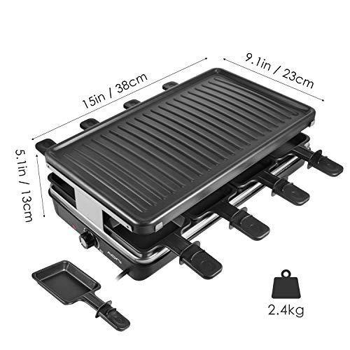 AONI Raclette Table Grill, Electric Korean BBQ Grill Indoor Cheese Raclette for 8 Person - JOY2ESpree