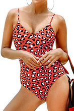 
                        
                          Cargar imagen en el visor de la galería, CUPSHE Women's V Neck Leopard Print One Piece Swimsuit
                        
                      