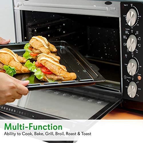 NutriChef Kitchen Convection Electric Countertop Rotisserie Toaster Oven Cooker with Food Warming Hot Plates, 30+ Quart (AZPKRTO28) - JOY2ESpree