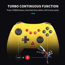 
                        
                          Load image into Gallery viewer, STOGA Wireless Controller for Switch, Proslife Gamepad Joystick with Auto Turbo, 6-Axis Gyro, Replacement for Nintendo Switch controller, Yellow - JOY2ESpree
                        
                      
