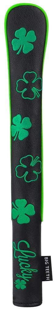 Golf Alignment Stick Covers Lucky Clover Holds 2 Sticks Leather Elegant Stick Holder Golf Club Protector - JOY2ESpree