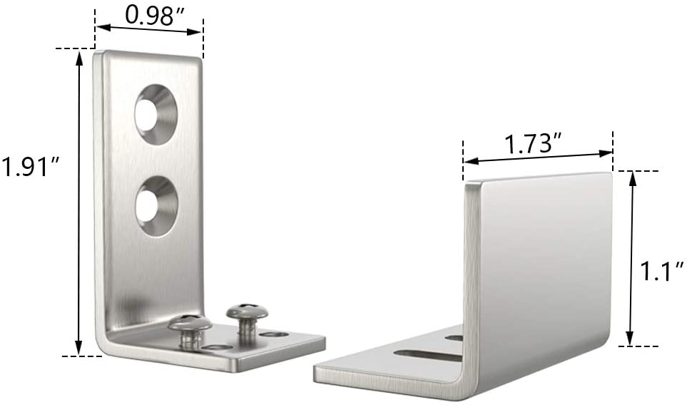 Homlux Heavy Duty Sliding Barn Door Floor Guide,Adjustable Roller,Wall Mount System,Flush Bottom Design,Floor and Door Panel Non-Damage(Floor Guide-3)