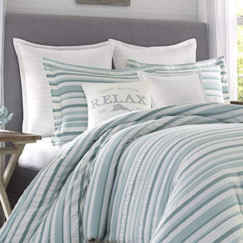 Tommy Bahama Clearwater Cay Comforter Set, Queen, Blue