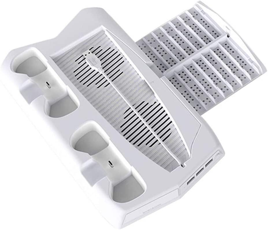 Vertical Stand for Playstation 5 with Cooling Fan Charging Station for PS5 Digital/CD-ROM Edition Console - JOY2ESpree