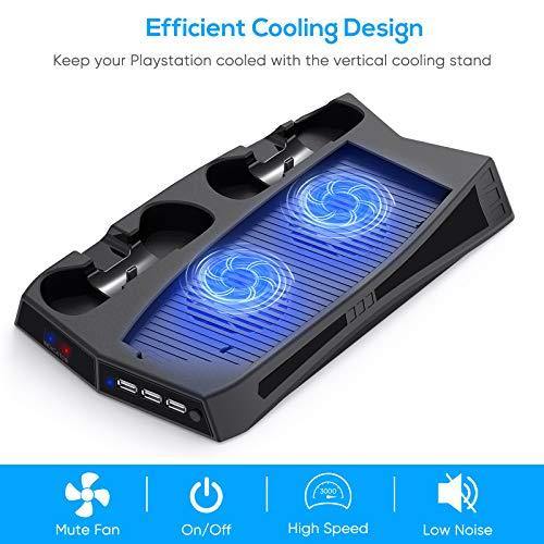 Vertical Stand with Cooling Fan for PS5 Console and PlayStation 5 Digital Edition - JOY2ESpree