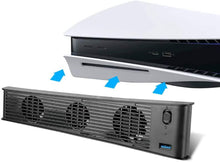 
                        
                          Load image into Gallery viewer, USB Cooler for PS5 Playstation 5,Cooling Fan for PS5 Console Host,USB Cooler 3 Fan Temperature Control for Playstation 5 Gaming Console - JOY2ESpree
                        
                      