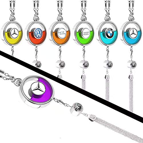 VILLSION Car Logo Perfume Air Freshener Rearview Mirror Pendant Ornament Exquisite for Car with Gift Box