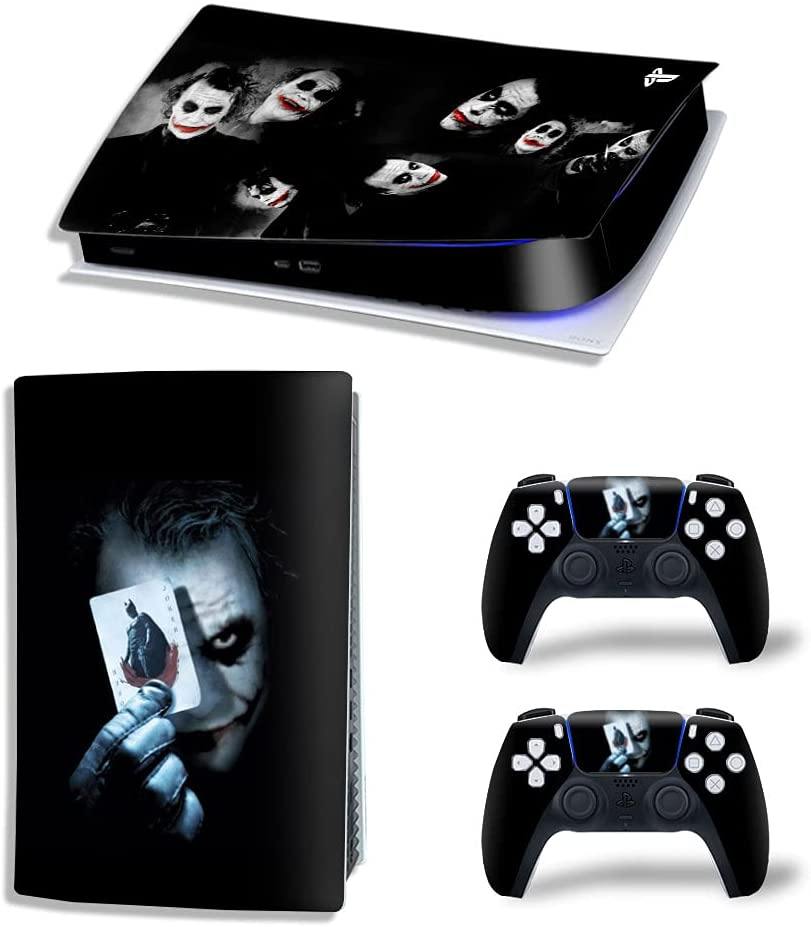 Mmoptop PS5 Skin for Playstation 5 Disc Version Console and Controller Vinyl Cover Skins Wrap - Black Pan-Ther - JOY2ESpree