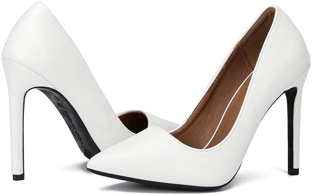 LIURUIJIA Womens Stiletto Pumps Pointed Toe High Heel Slip On Wedding Party Office Shoes 666