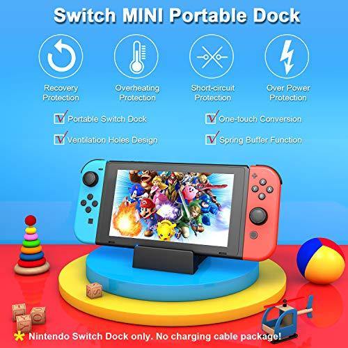 Ponkor Docking Station for Nintendo Switch, Charging Dock 4K HDMI TV Adapter Charger Set Replacement compatible - JOY2ESpree
